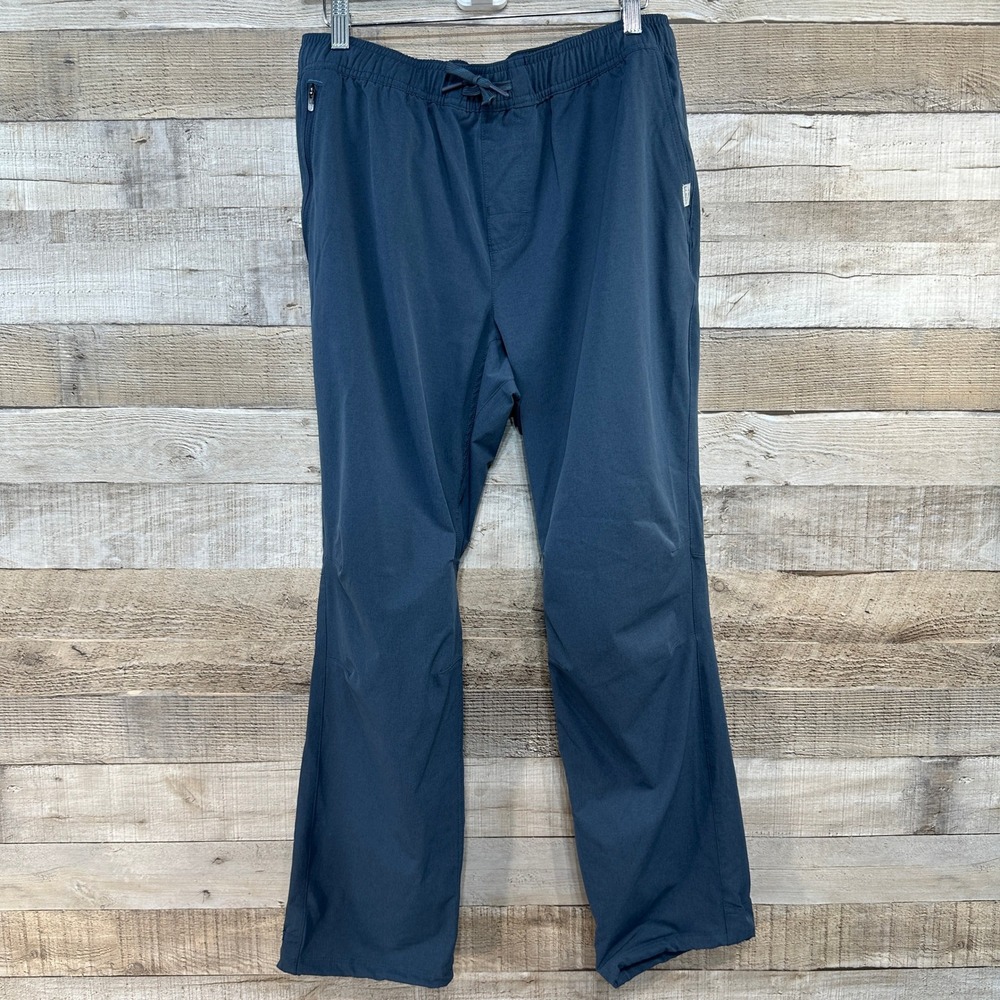 LL Bean Mens Multisport Pants Teal Blue Navy Drawstring Stretch Hiking Sport 28